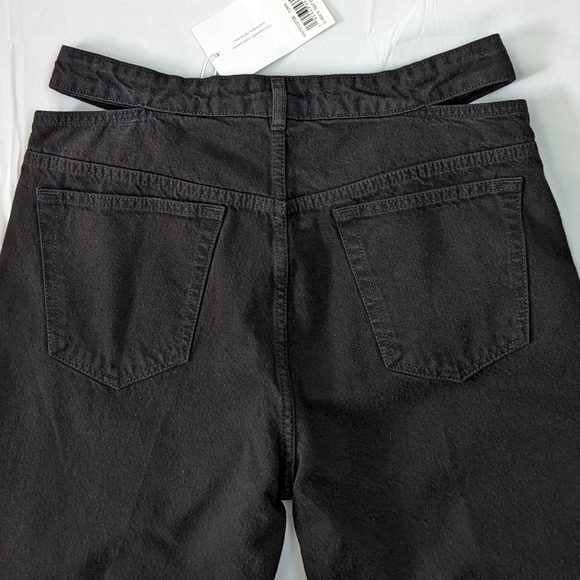 Frame Le High 'N' Tight Straight Cut Out High Rise Non Stretch Black 30 NWT - Picture 9 of 16